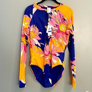 NWT - Trina Turk - one piece swim suit with zipper